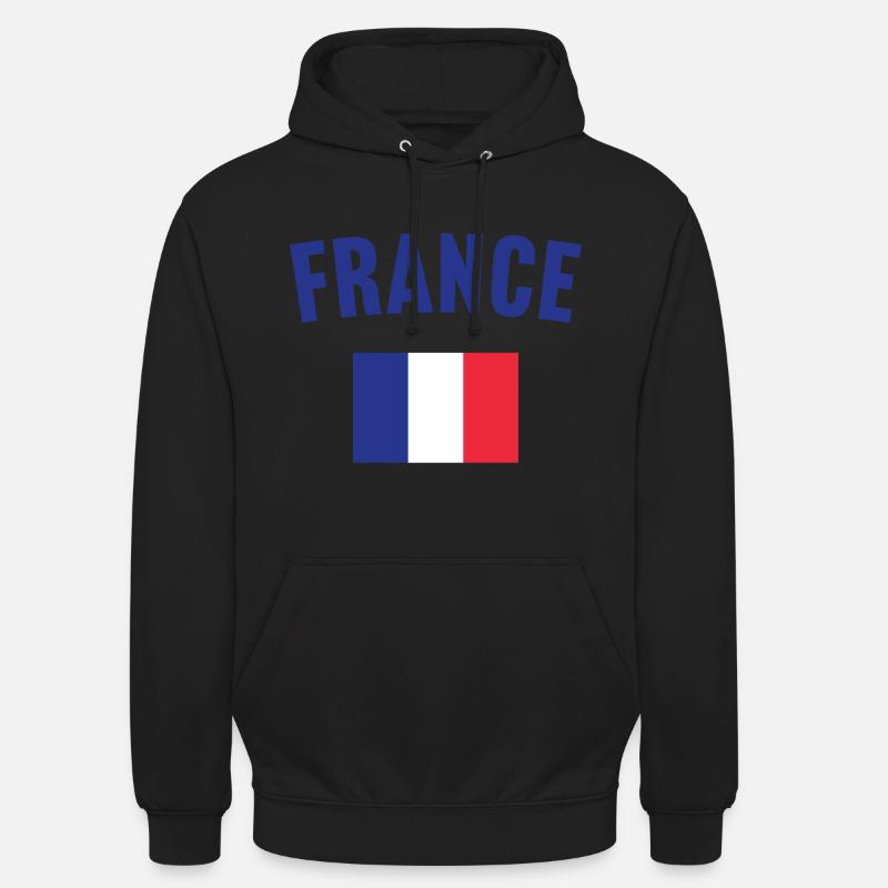 Frankreich Flagge - Unisex Hoodie - Schwarz