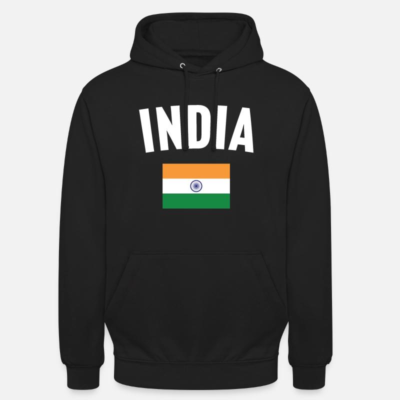 Drapeau de l’Inde - Sweat-shirt à capuche unisexe - noir