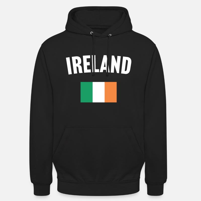 Drapeau de l’Irlande - Sweat-shirt à capuche unisexe - noir