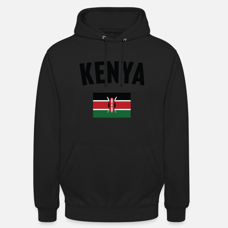 Drapeau du Kenya - Sweat-shirt à capuche unisexe - noir