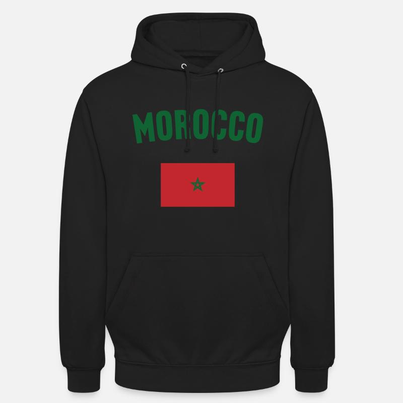 Drapeau du Maroc - Sweat-shirt à capuche unisexe - noir