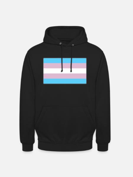 Transgender Pride Flag - Unisex Hoodie - black