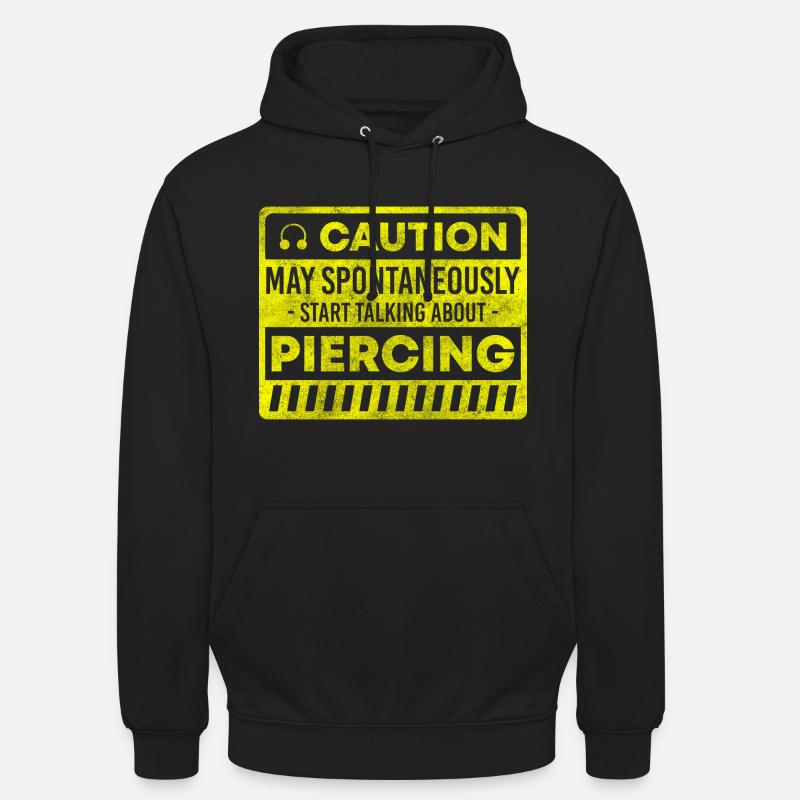 Bague de profession de piercing - Sweat-shirt à capuche unisexe - noir