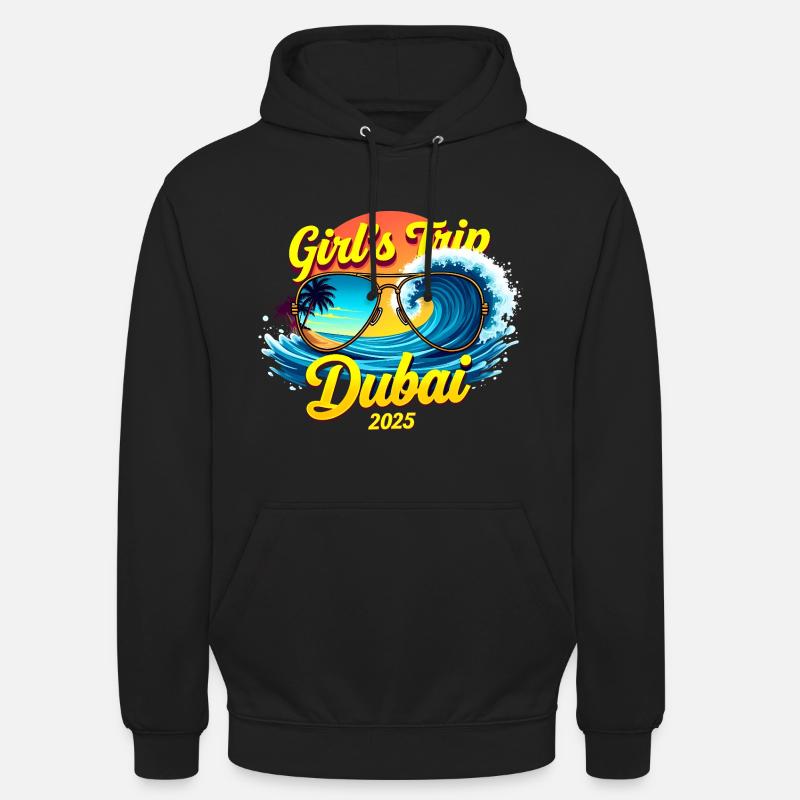 Week-end d’anniversaire Dubaï 2025 - Sweat-shirt à capuche unisexe - noir