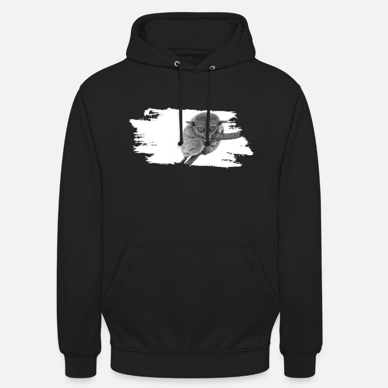 Tarsier Affe grumpy - Unisex Hoodie - Schwarz