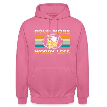 feiern saufen schnaps - Unisex Hoodie - Pink - Vorne - Alina (178cm) & Michal (187cm)