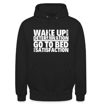 Workout Fitness Gym Motivation Slogan - Sweat-shirt à capuche unisexe - noir - Devant - Alina (178cm) & Michal (187cm)