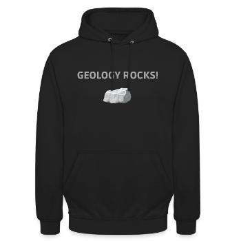 GEOLOGY ROCKS - Sweat-shirt à capuche unisexe - noir - Devant - Alina (178cm) & Michal (187cm)