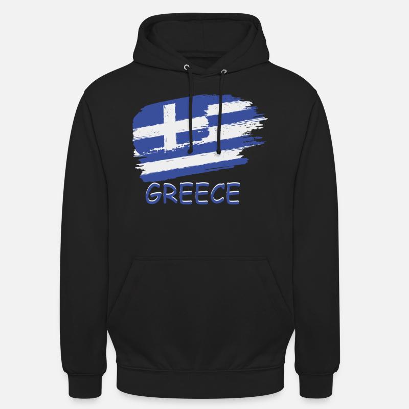 Drapeau de la Grèce - Sweat-shirt à capuche unisexe - noir