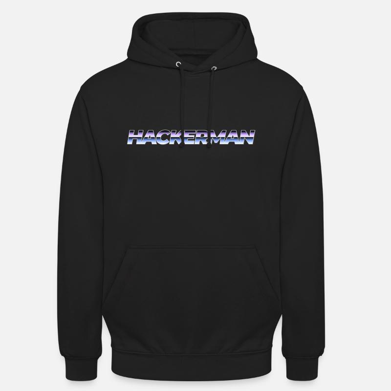 Hackerman - Sweat-shirt à capuche unisexe - noir
