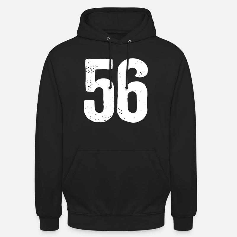 56 Numbers White - Unisex Hoodie - black