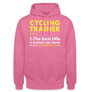 Sport Trainer Cycling - Unisex Hoodie - Pink - Vorne - Alina (178cm) & Michal (187cm)