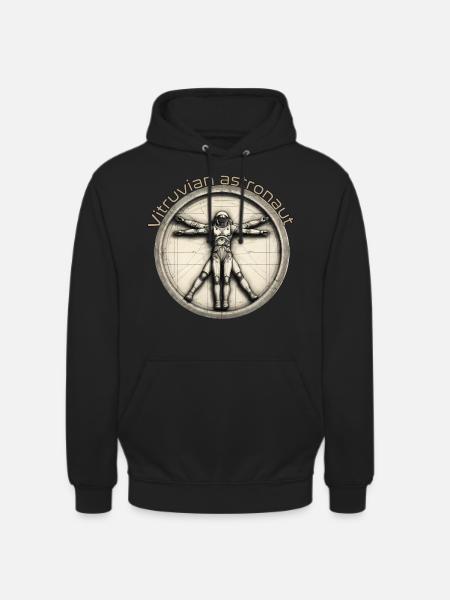 Vitruvian Astronaut - Unisex Hoodie - black