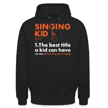 Singer Kid Definition Singing - Unisex Hoodie - black - Front - Alina (178cm) & Michal (187cm)