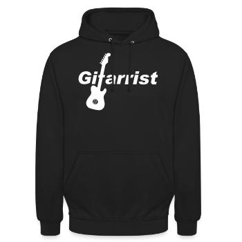 Gitarrist - Unisex Hoodie - Schwarz - Vorne - Alina (178cm) & Michal (187cm)