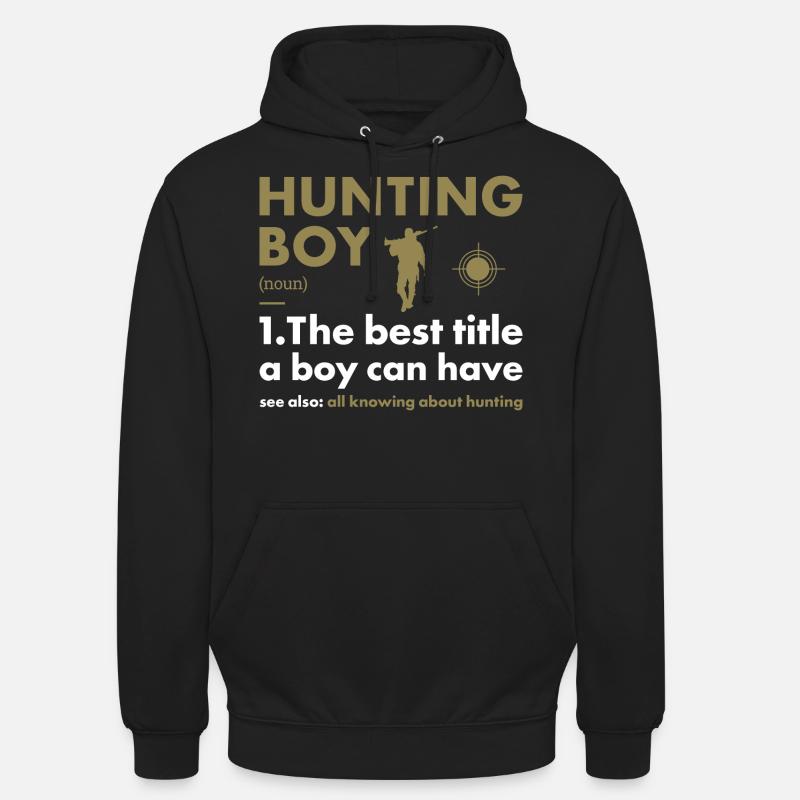 Hunter Boy Définition Chasse - Sweat-shirt à capuche unisexe - noir