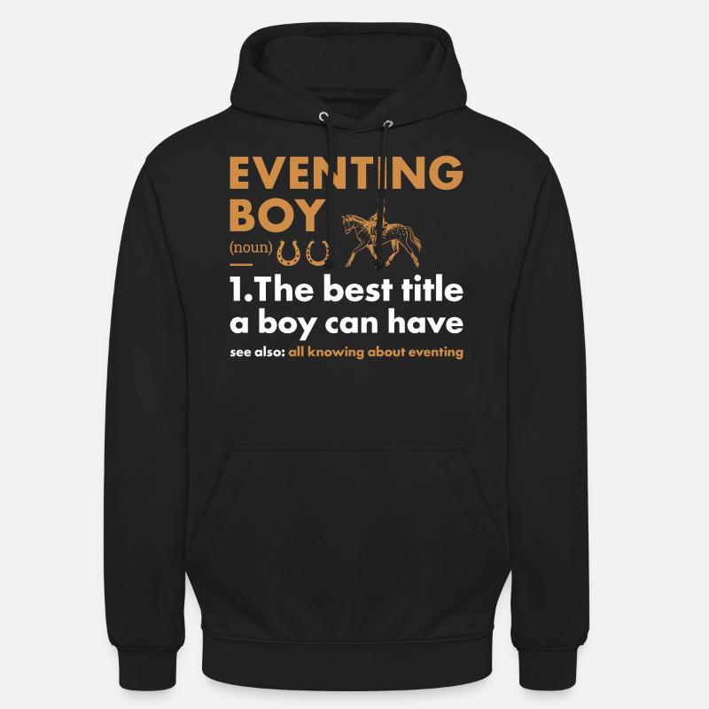 Cavalier Garçon Définition Concours complet - Sweat-shirt à capuche unisexe - noir