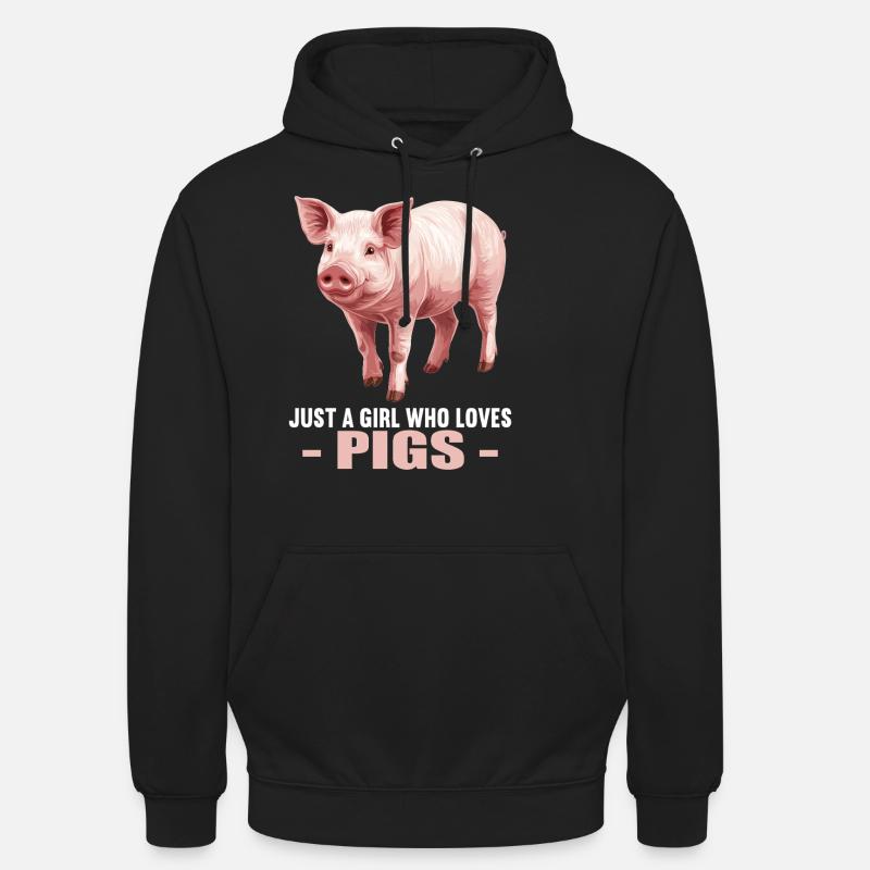 Cochon Cochon - Sweat-shirt à capuche unisexe - noir