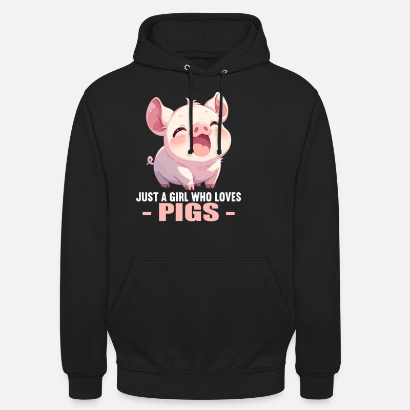 Cochon Cochon - Sweat-shirt à capuche unisexe - noir