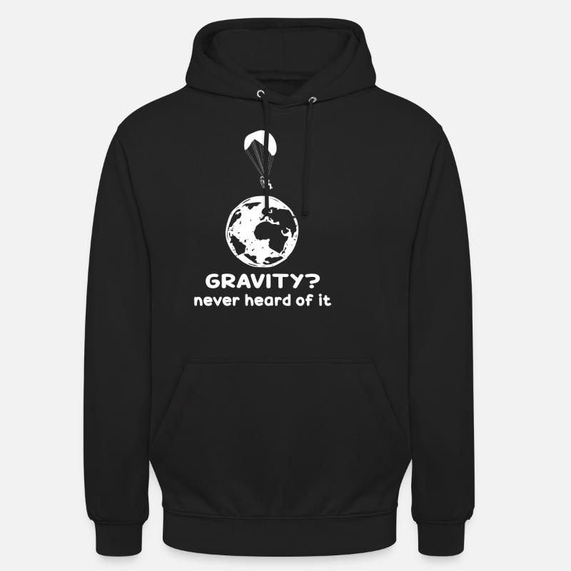 Hilarious Paramotor Gravity Meme - Unisex Hoodie - black