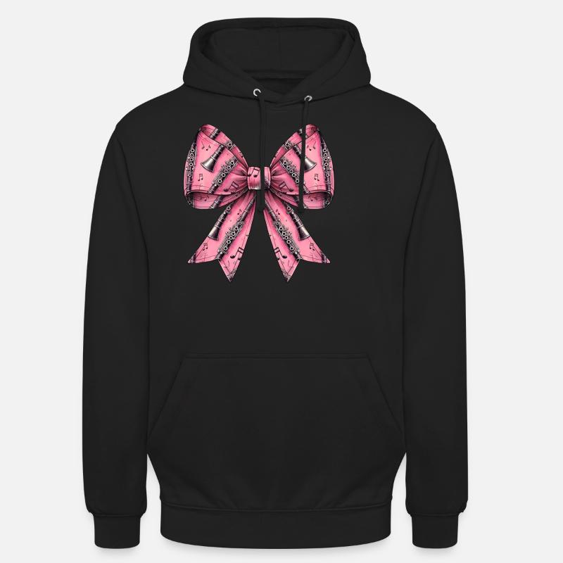 Coquette Bogen Klarinette Mädchen Muster - Unisex Hoodie - Schwarz