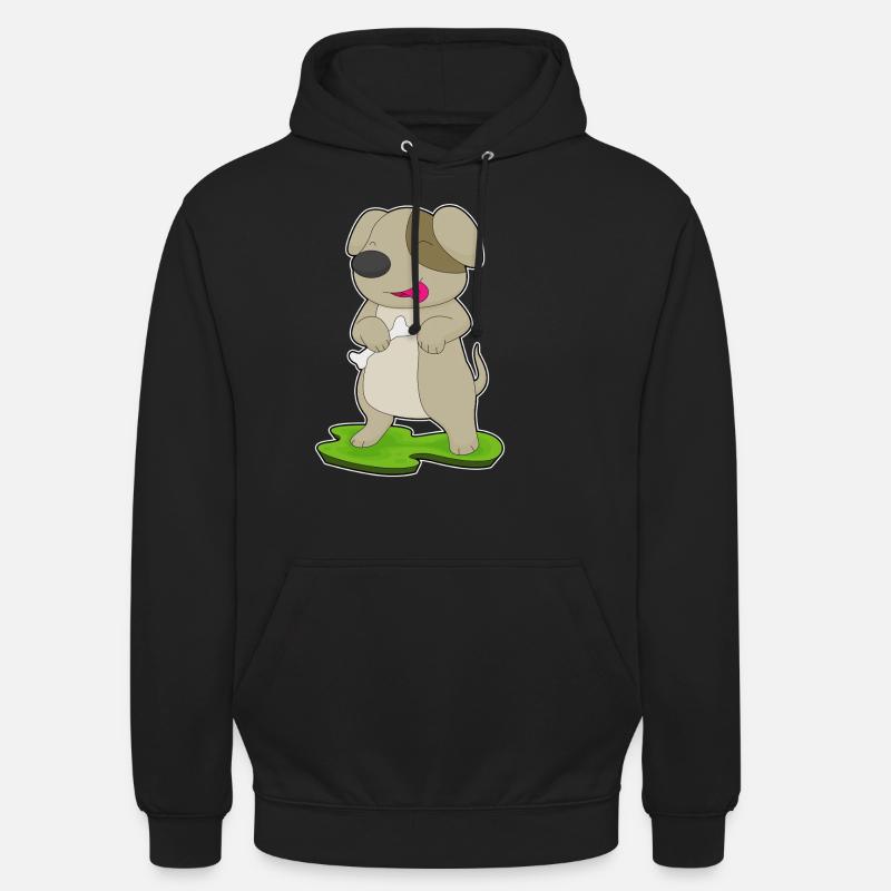 Os de chien - Sweat-shirt à capuche unisexe - noir