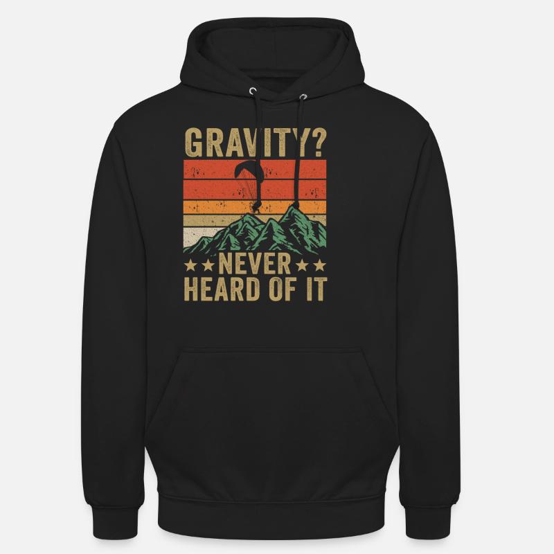Hilarious Paramotor Gravity Meme - Unisex Hoodie - black