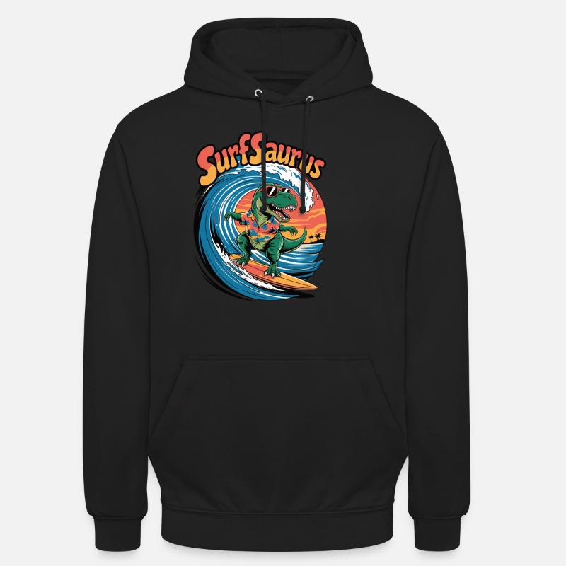 Surfsaure - Sweat-shirt à capuche unisexe - noir