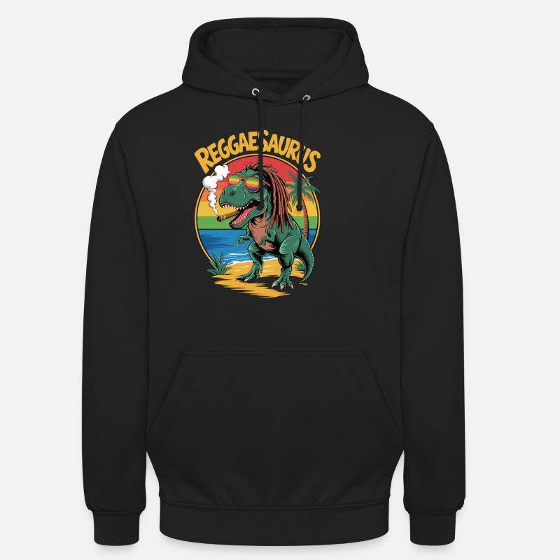 Reggaesaurus - Sweat-shirt à capuche unisexe - noir
