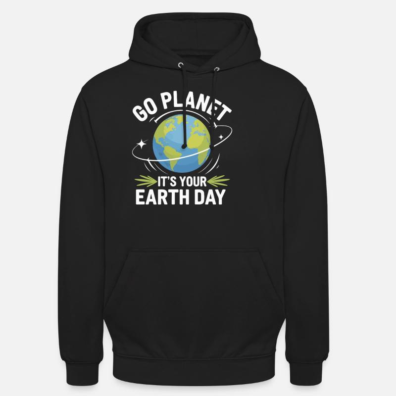 Jour de la Terre - Sweat-shirt à capuche unisexe - noir