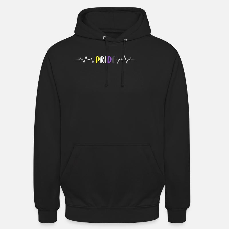 Nonbinary Pride Herzschlag Pride Non Binary Flagge Unisex Hoodie