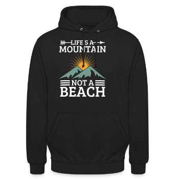 Slogan de motivation alpinisme nature - Sweat-shirt à capuche unisexe - noir - Devant - Alina (178cm) & Michal (187cm)