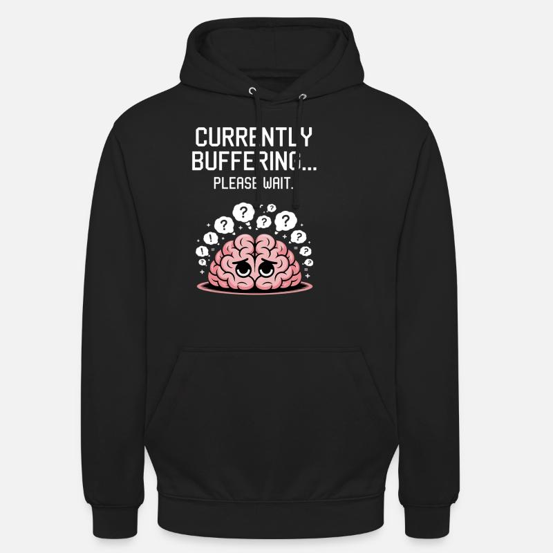 Drôle de pensée cérébrale dicton - Sweat-shirt à capuche unisexe - noir