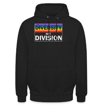 Celebrate Diversity Not Division Unity - Unisex Hoodie - black - Front - Alina (178cm) & Michal (187cm)
