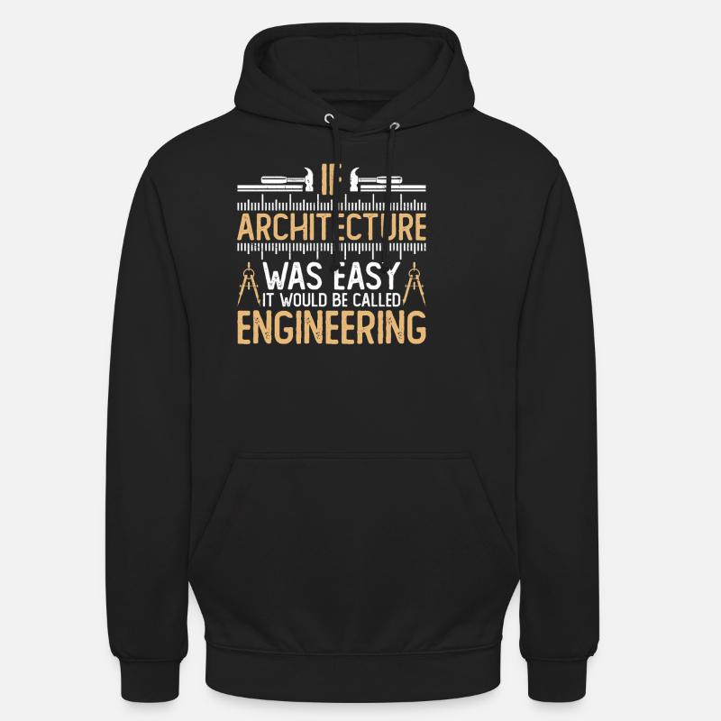 Architecte - Sweat-shirt à capuche unisexe - noir