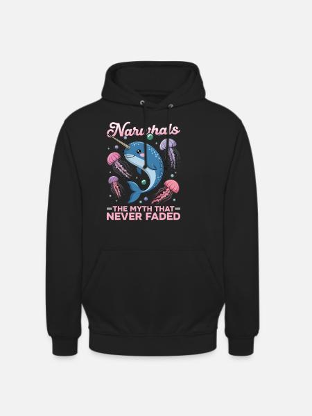 Narwhal Chibi Kawaii - Unisex Hoodie - Schwarz