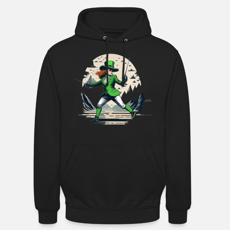 Clôture Trèfle de la Saint-Patrick - Sweat-shirt à capuche unisexe - noir