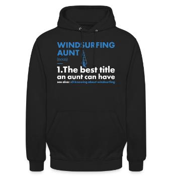 Sport Aunt Windsurfing - Unisex Hoodie - black - Front - Alina (178cm) & Michal (187cm)