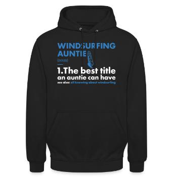 Sport Auntie Windsurfing - Unisex Hoodie - black - Front - Alina (178cm) & Michal (187cm)
