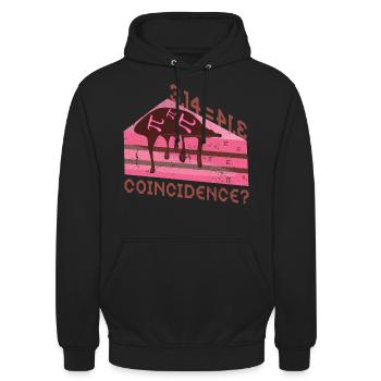 Math 3.14 = Pie - Coincidence? Pi - Unisex Hoodie - black - Front - Alina (178cm) & Michal (187cm)