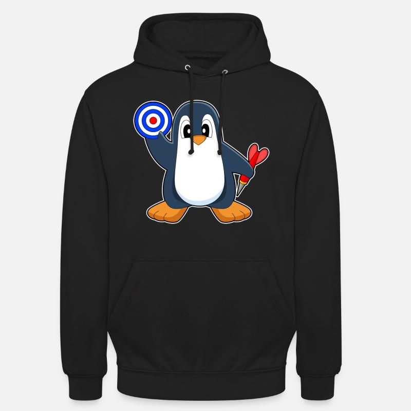 Cible de fléchettes Penguin Dart - Sweat-shirt à capuche unisexe - noir