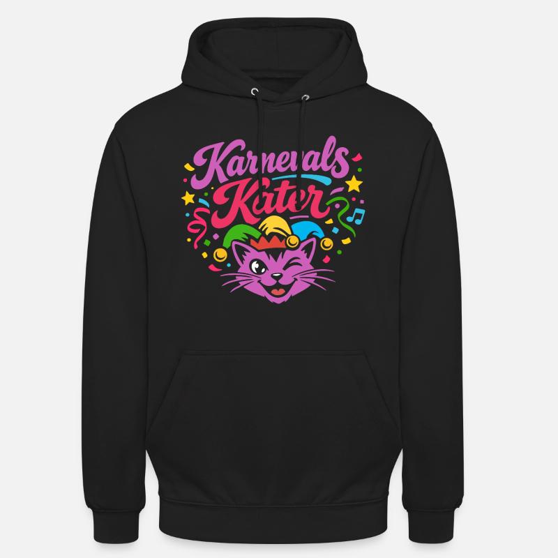 Costume de carnaval de chat - Sweat-shirt à capuche unisexe - noir