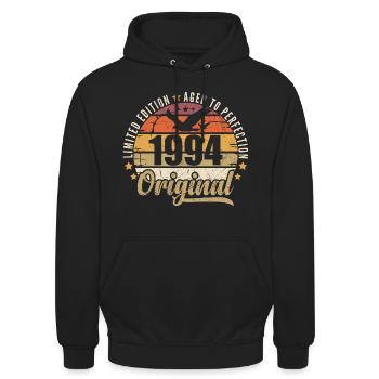 1994 Birthday Gift 1994 Original 1994 - Unisex Hoodie - black - Front - Alina (178cm) & Michal (187cm)