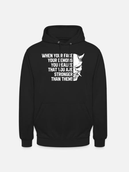 Dämonen-Zitat - Unisex Hoodie - Schwarz