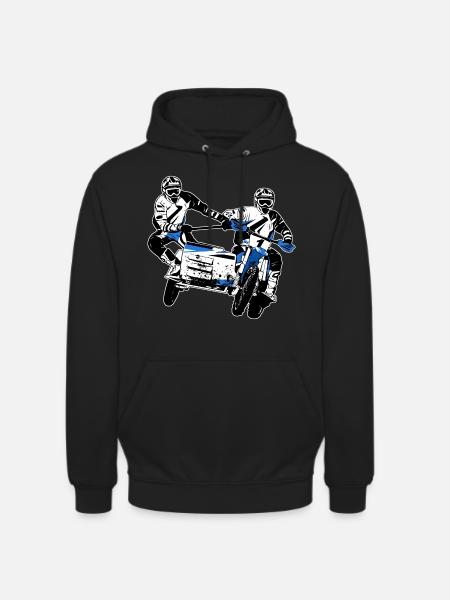 Sidecarcross - sidecar moto cross - Unisex Hoodie - black