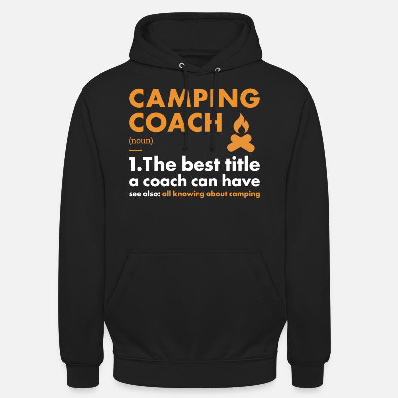 Camper Coach Définition Camping - Sweat-shirt à capuche unisexe - noir