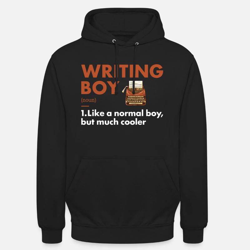 Écrivain Garçon Définition Écriture - Sweat-shirt à capuche unisexe - noir