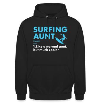 Sport Aunt Surfing - Unisex Hoodie - black - Front - Alina (178cm) & Michal (187cm)