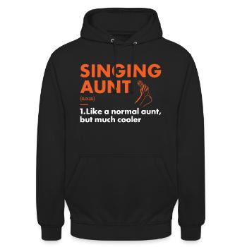 Singer Aunt Definition Singing - Unisex Hoodie - Schwarz - Vorne - Alina (178cm) & Michal (187cm)