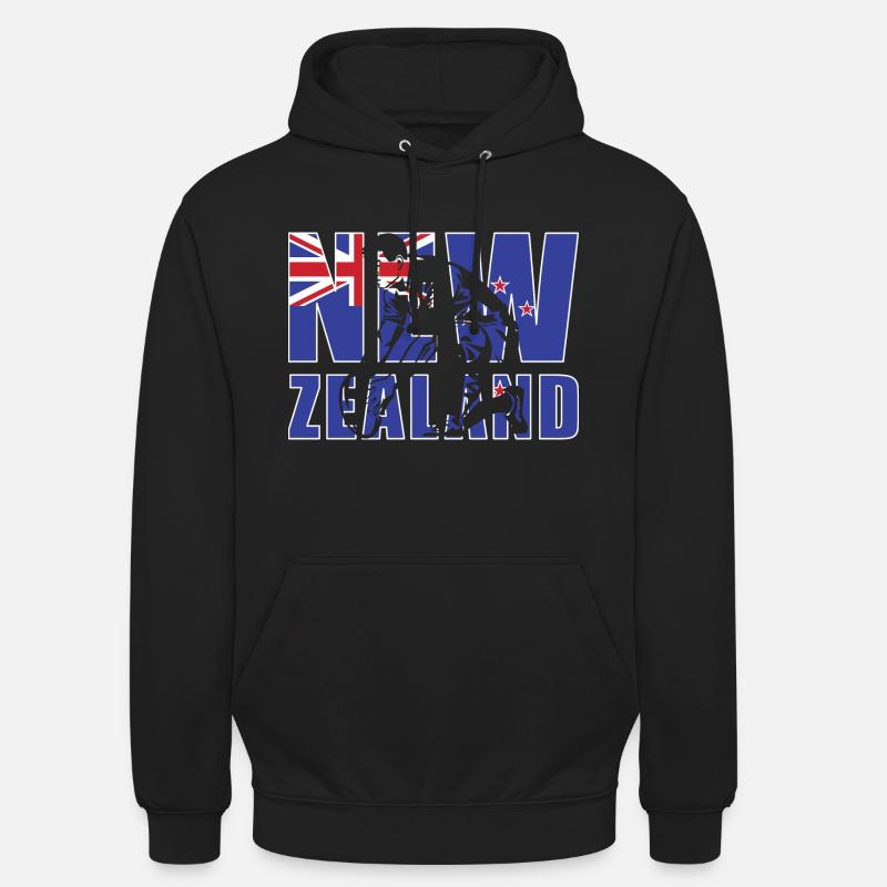 Nouvelle-Zélande de rugby - Sweat-shirt à capuche unisexe - noir